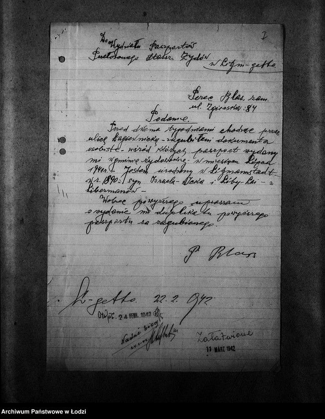 Obraz 11 z jednostki "[Korespondencja w sprawach zagubienia dokumentów tożsamości]"