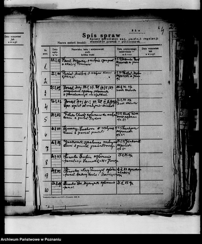 Obraz 8 z jednostki "Spisy spraw /Wydziału Rolnictwa i Reform Rolnych/"