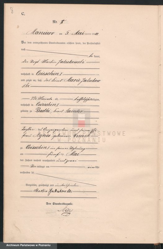 Obraz 11 z jednostki "Sterbe-Haupt-Register"