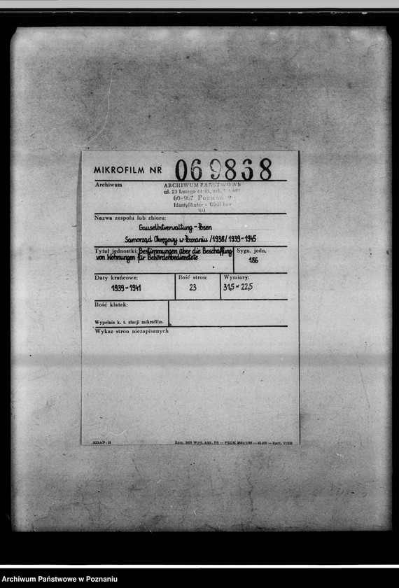 Obraz 2 z jednostki "Bestimmungen über die Beschaffung von Wohnungen für Behördenbedienstete."