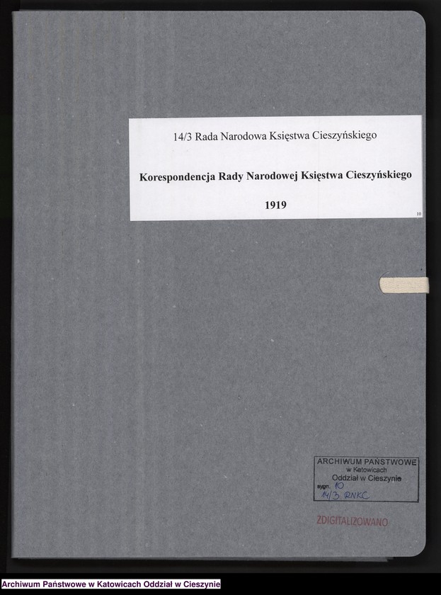 image.from.unit.number "[Korespondencja Rady Narodowej Księstwa Cieszyńskiego]"