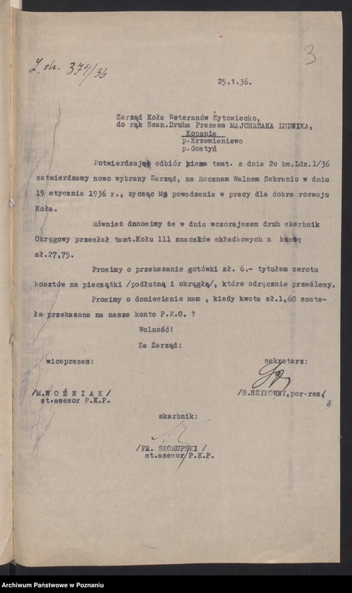 Obraz 7 z jednostki "Żytowiecko, powiat Gostyń - akta koła."