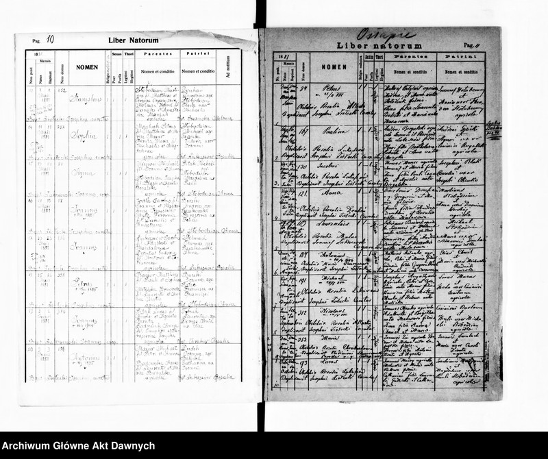 image.from.unit.number "Parafia: Grzymałów. Dekanat: Skałat. Księga metrykalna urodzeń dla wsi Ostapie*."