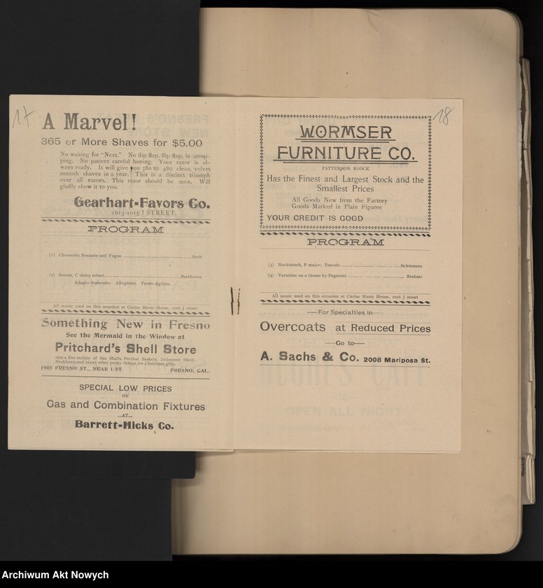 image.from.unit.number "Amérigue (Programy koncertów w czasie tourneé w Stanach Zjednoczonych i Australii)"