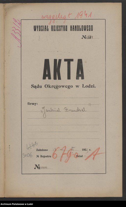 Obraz 2 z jednostki "Jankiel Brandzel – sprzedaż owoców"