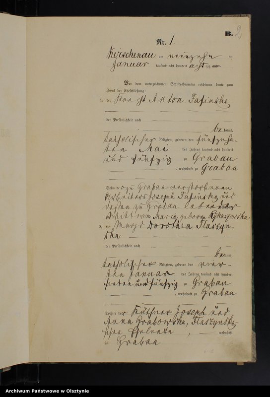 Obraz z jednostki "Heiraths-Haupt-Register Nr 1 - 10,1 - 9,1 - 9,1 - 15,1 - 13,1 - 18"