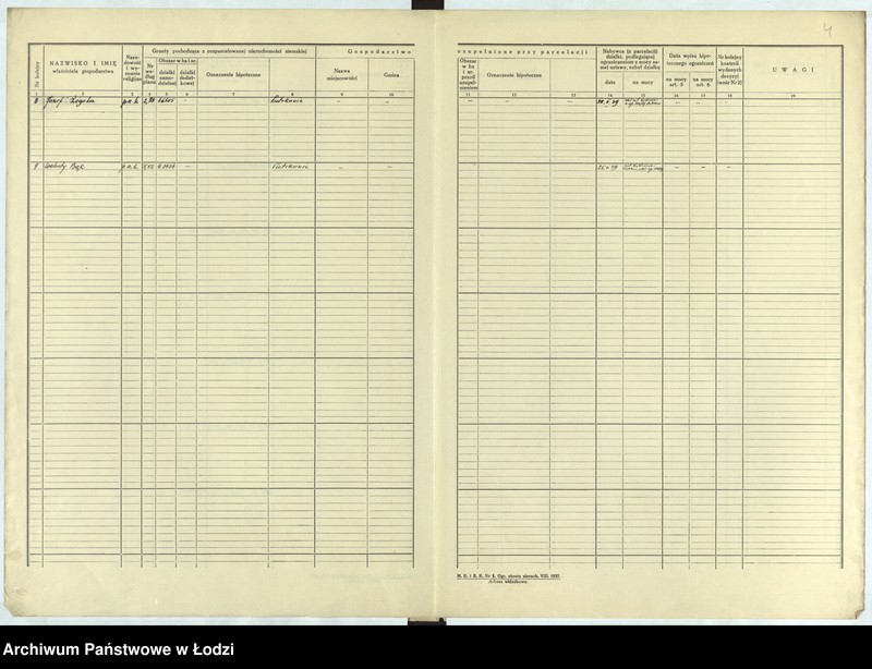 Obraz 7 z jednostki "Wykazy gospod. Nr. 1 pow. brzeziński"
