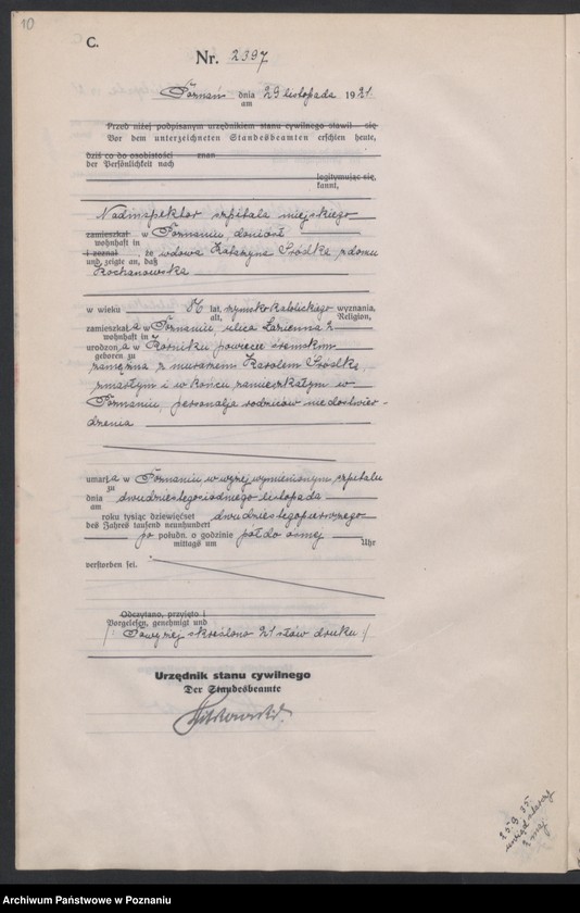 Obraz 12 z jednostki "Księga miejscowa zgonów tom V [Rejestr główny zgonów]"