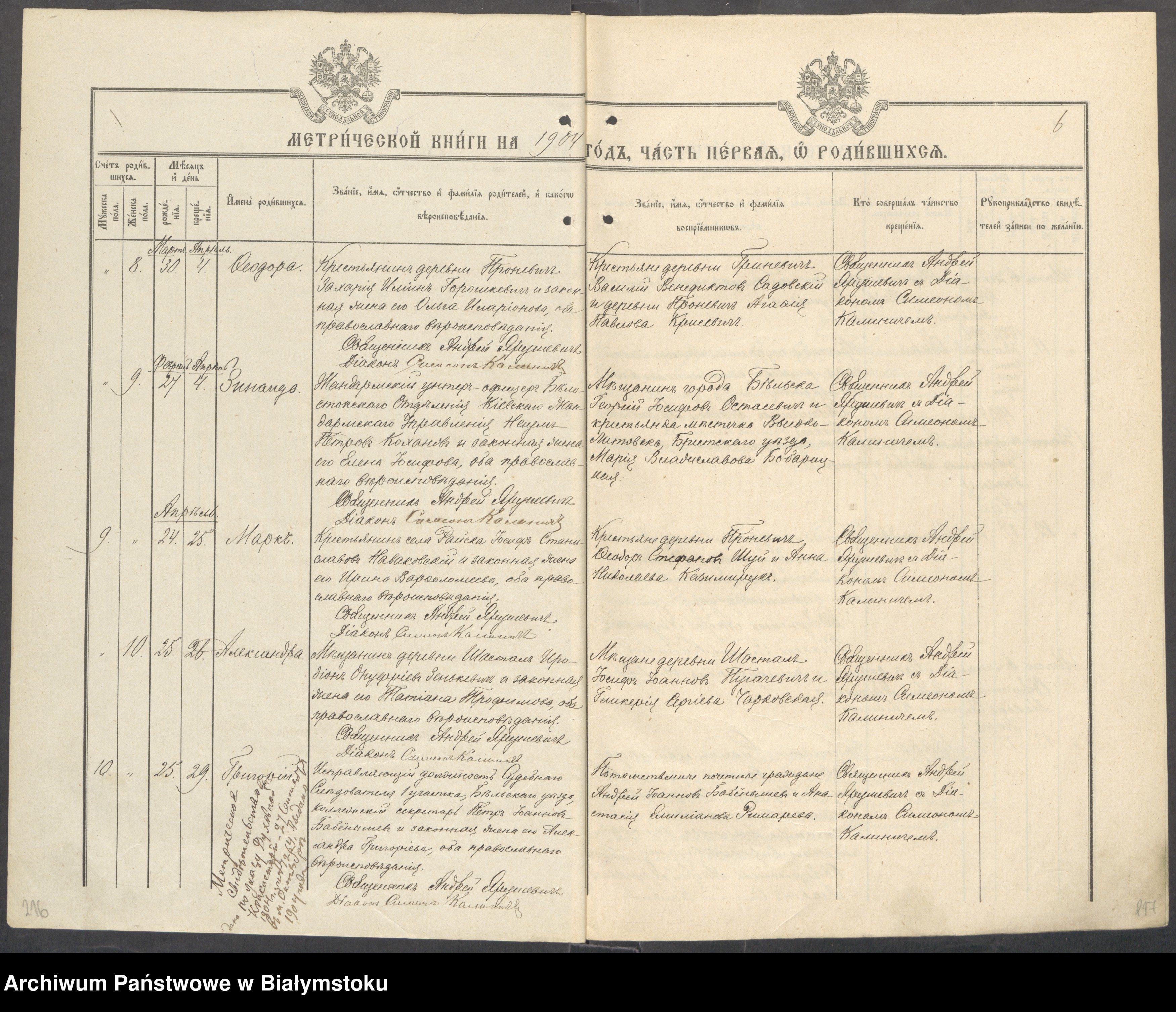 Skan z jednostki: [Księga urodzeń, małżeństw i zgonów za lata 1902-1906]