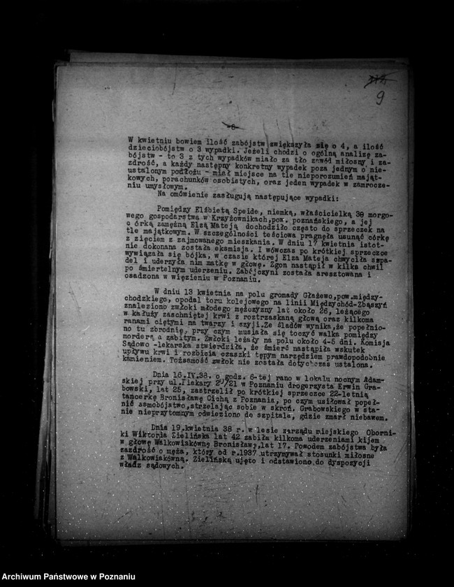 Obraz 13 z jednostki "Sprawozdania ze stanu bezpieczeństwa za miesiąc kwiecień-maj-czerwiec 1938 r."