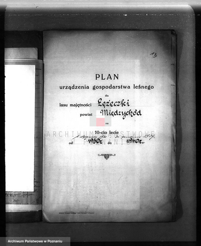 Obraz 15 z jednostki "Plan urządzenia gospodarstwa leśnego lasu majętności Łężeczki w powiecie międzychodzkim 1930-1939"
