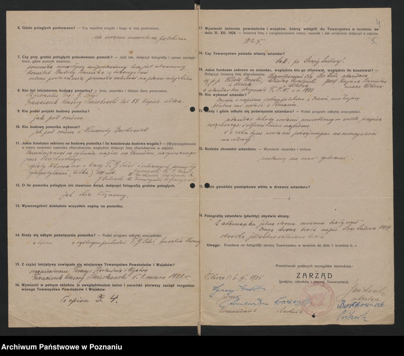 Obraz 6 z jednostki "Materiały organizacyjne dotyczące historii Powstania Wielkopolskiego."