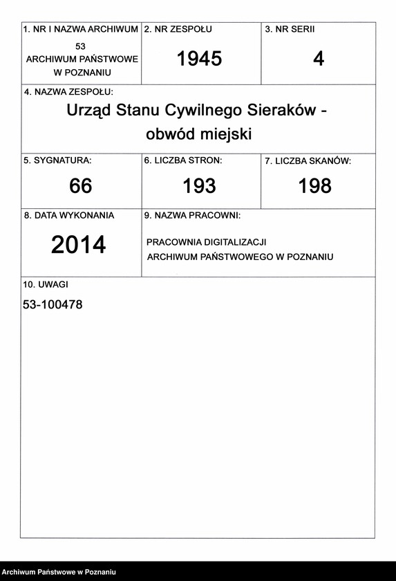 Obraz 1 z jednostki "Księga zgonów"