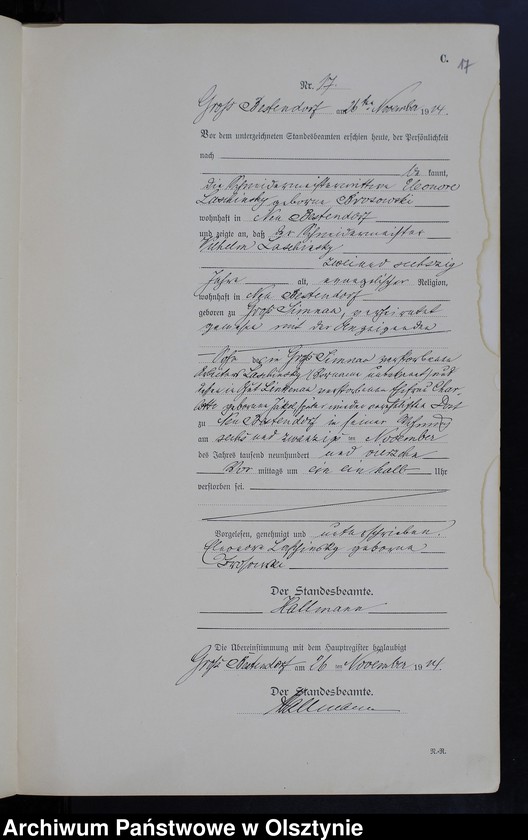 image.from.unit.number "Sterbe-Neben-Register Nr 1 - 21"