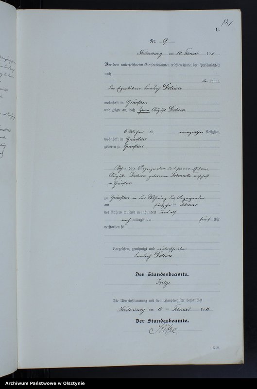 image.from.unit.number "Sterbe-Neben-Register Nr 1 - 61"