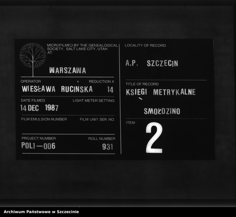 image.from.unit.number "Verzichniss der Geborenen in der Pfarre Schmolsin (Smołdzino, słup.) von ersten Januar Eintausend Achthundert und achtzehn (sic!)."
