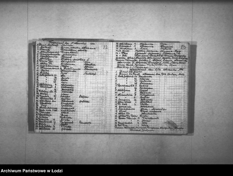 Obraz 16 z jednostki "Dienst-Buch der I Abteilung [Wykazy milicjantów pełniących dyżury w określonym dniu]"