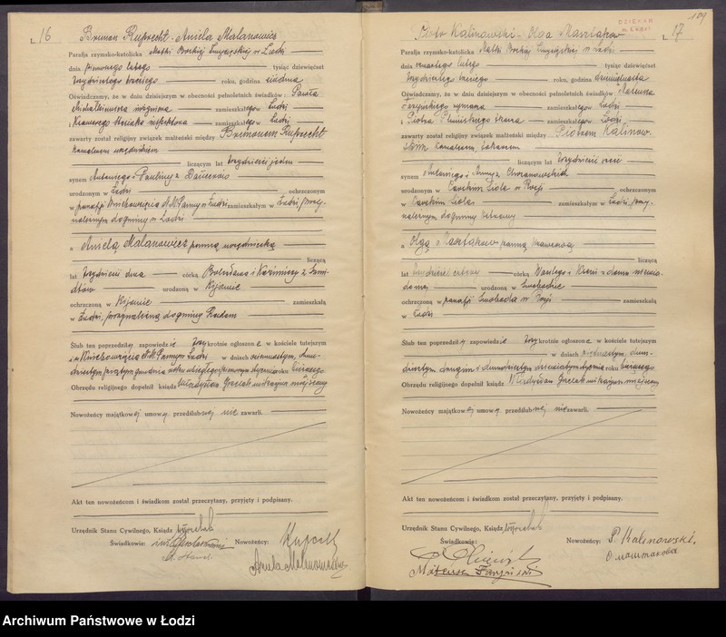 Obraz 11 z jednostki "Akta małżeństw"