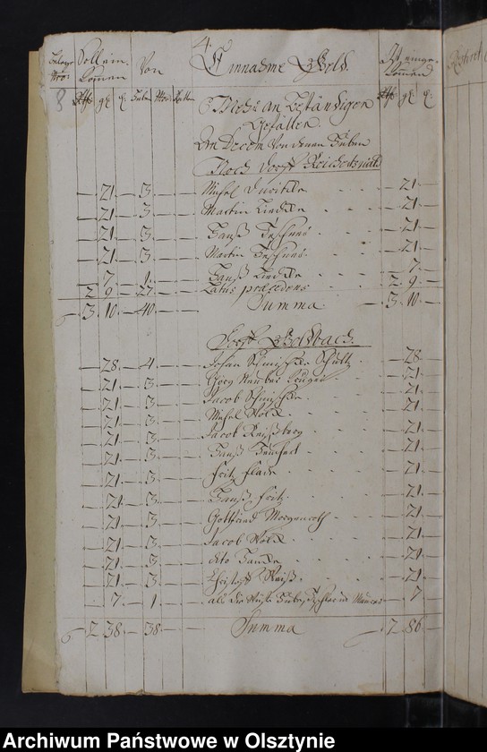 image.from.unit.number "Jahr Kirchen Rechnung der Silberbachschen Kirchen aller Einnahme und Ausgabe wie auch Bau-Rechnung"