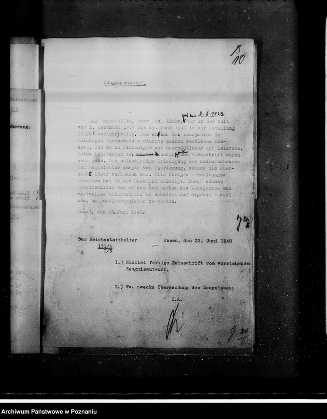 Obraz 14 z jednostki "Angestellten der Zentralstelle "Deutsche Volksliste" Posen"