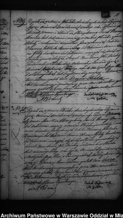 Obraz 18 z jednostki "Akta urodzeń, małżeństw, zgonów"