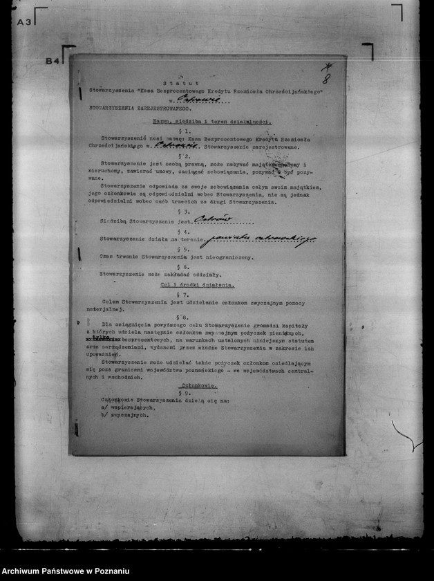 Obraz 12 z jednostki "/ Kasa Bezprocentowego Kredytu Rzemiosła Chrześcijańskiego w Ostrowie/"