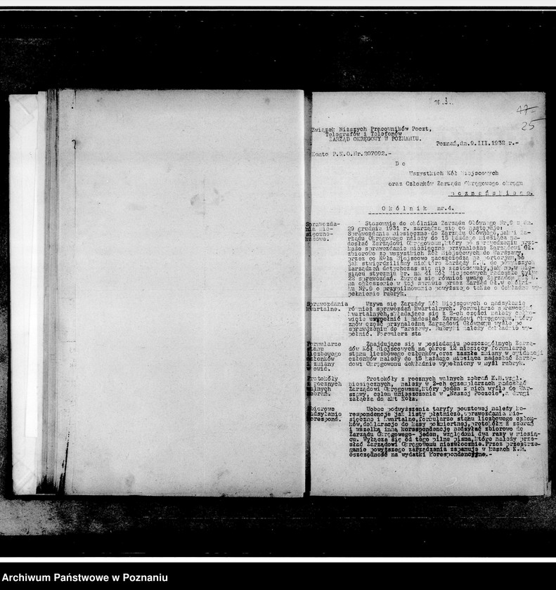 Obraz 20 z jednostki "Okólniki Zarządu Okręgu"