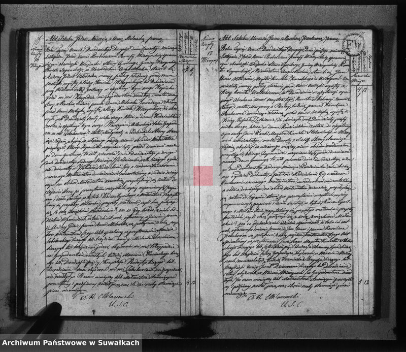 image.from.unit.number "Akta zaślubionych gminy wiżańskiey obwodu seyneńskiego, województwa augustowskiego od dnia 1-go miesiąca stycznia do dnia ostatniego miesiąca grudnia 1822 roku"