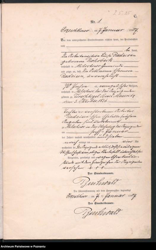 Obraz 4 z jednostki "Sterbe-Neben-Register"