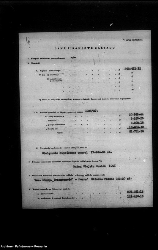 Obraz 10 z jednostki "Kwestionariusz Wodociągów Miejskiej w Rawiczu"