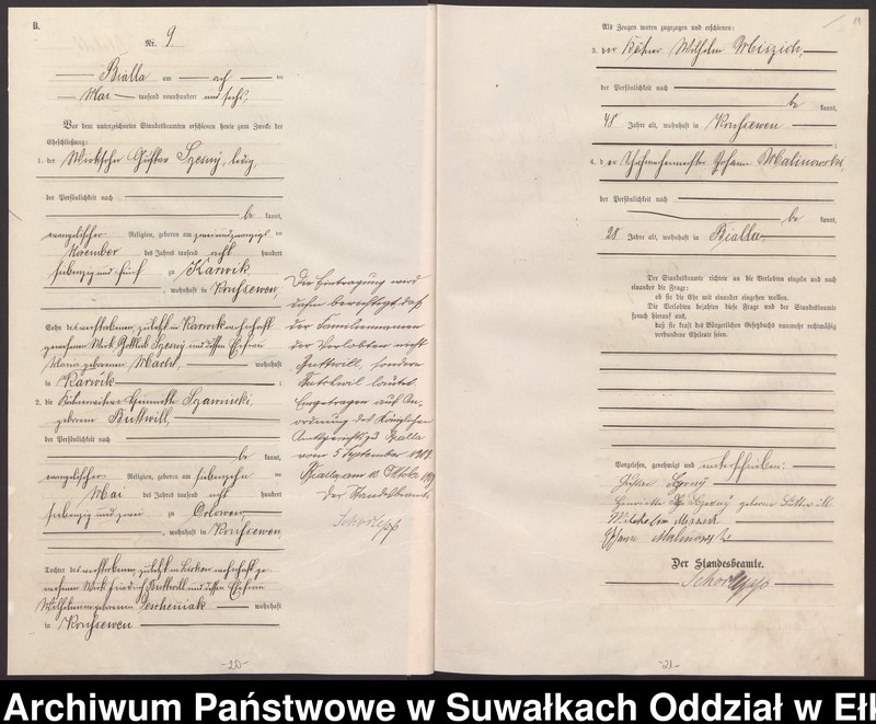 image.from.unit.number "Heirats-Haupt-Register des Königlichen Preussischen Standes-Amtes Bialla Kreis Johannisburg"