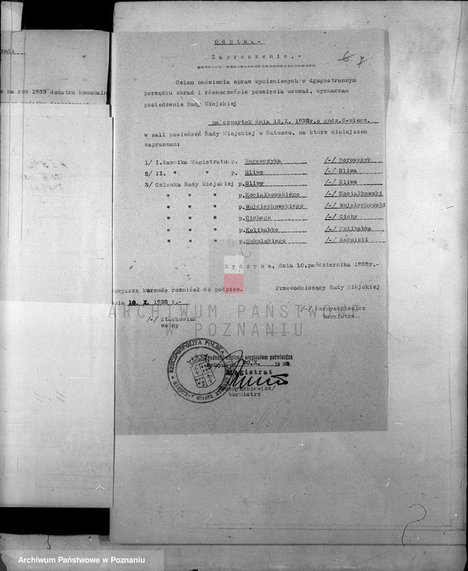 Obraz 11 z jednostki "Daniny Komunalne miasta Rydzyny"