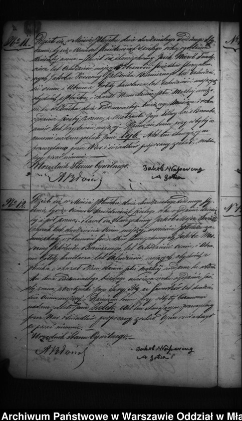 Obraz 9 z jednostki "Akta urodzeń, małżeństw, zgonów"