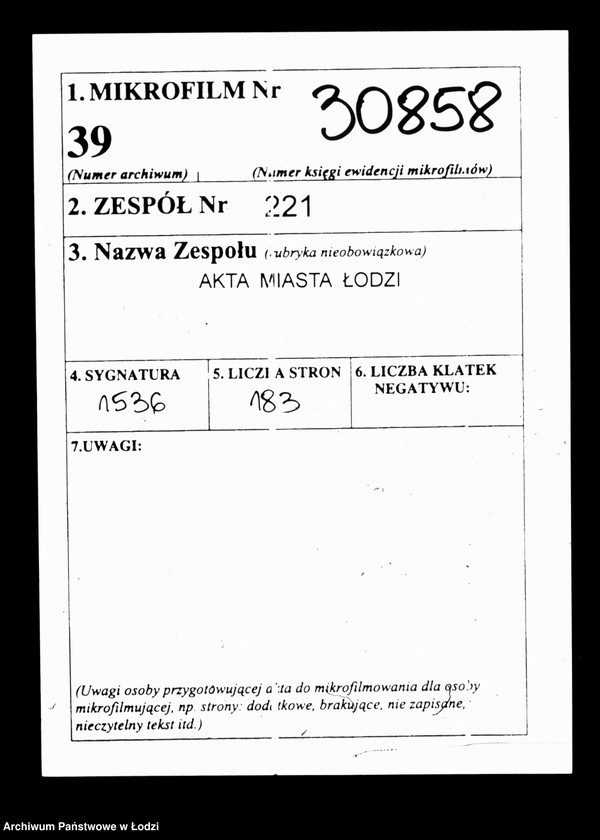 Obraz 2 z jednostki "Rachunek kasy ekonomicznej m. Łodzi na rok 1851"