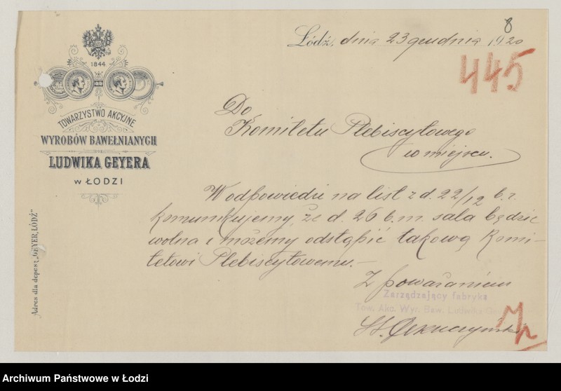 Obraz 10 z jednostki "[Sprawy osobowe Komitetu]"