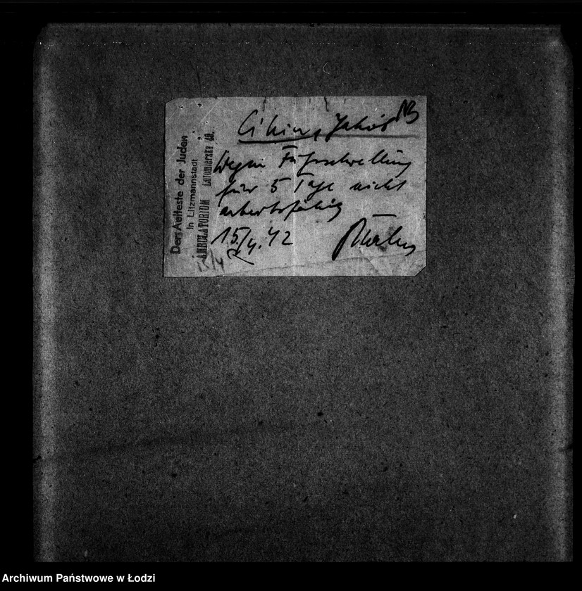 Obraz 16 z jednostki "Elektrische Strassenbahn [Zasiłki chorobowe dla pracowników wydziału, zaświadczenia lekarskie, listy pracowników]"