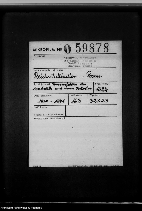 Obraz 2 z jednostki "Personalakten der Landräte und deren Vertreter"