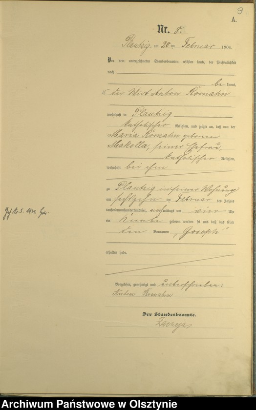 image.from.unit.number "Geburts-Haupt-Register Nr 1 - 38"