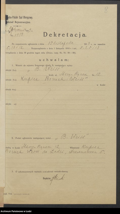 Obraz 10 z jednostki "Boruch Weiss- sklep kolonialny"