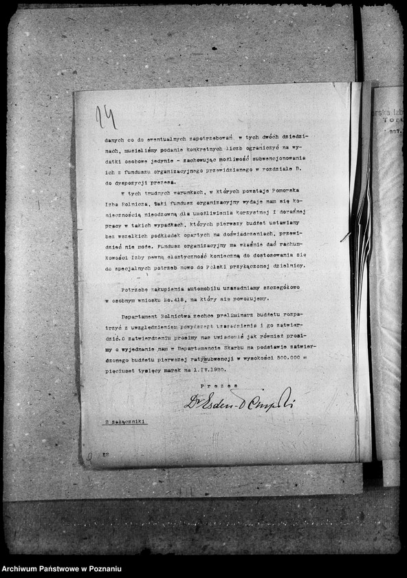 Obraz 18 z jednostki "Budżet Pomorskiej Izby Rolniczej na rok 1921"