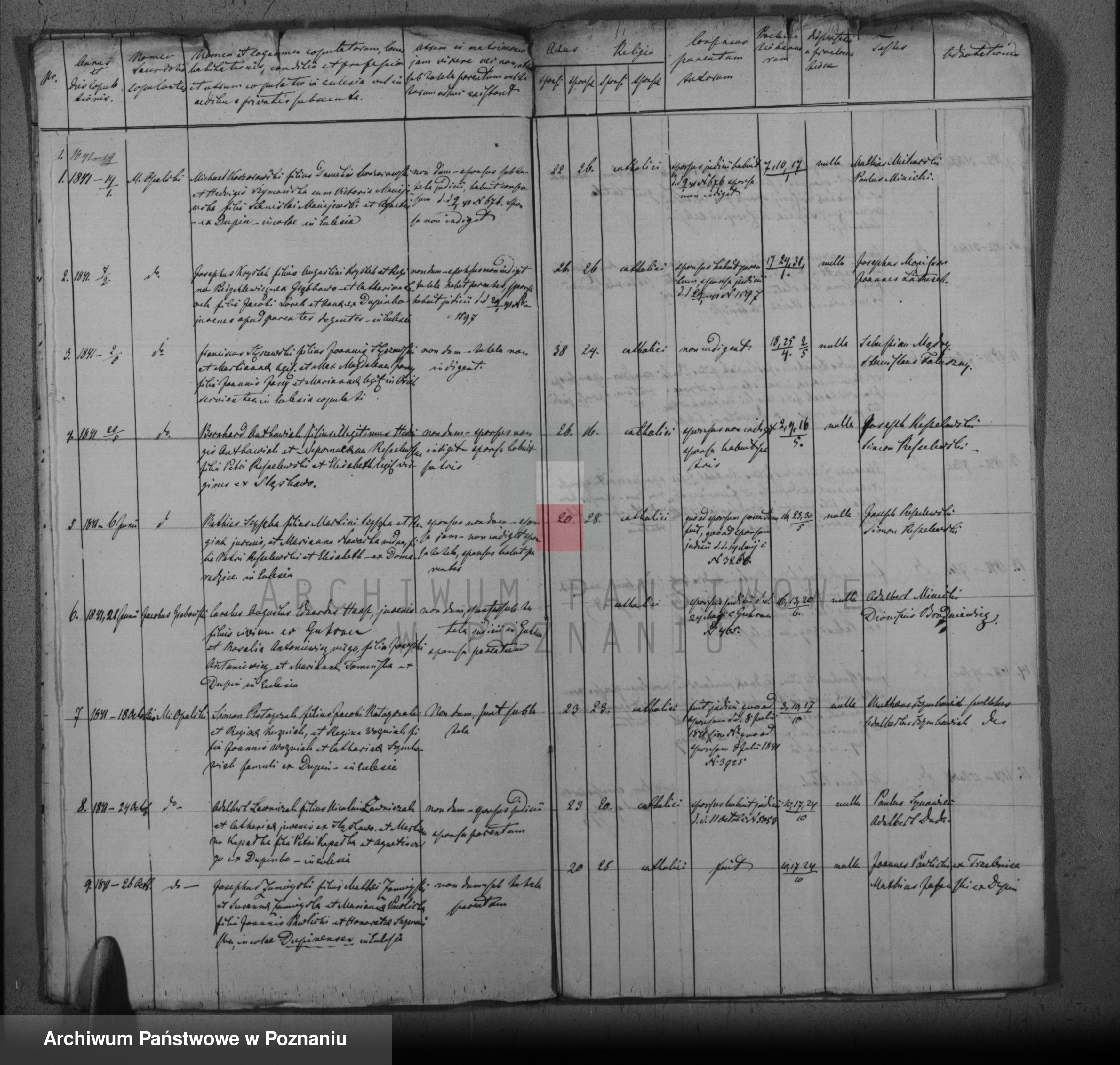 Skan z jednostki: Duplikat baptisatorum, copulatorum, mortuorum