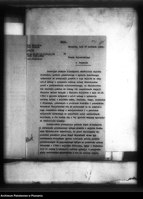 Obraz 17 z jednostki "Majątek Strzeszyn powiatu poznańskiego przymusowy wykup"