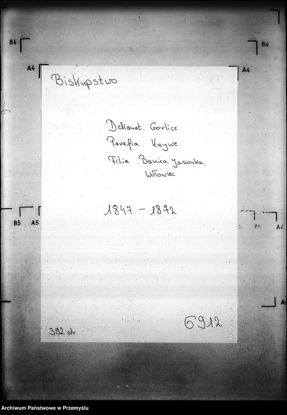 Obraz 4 z jednostki "[Kopie ksiąg metrykalnych parafii Krzywa z filiami Jasionka, Wołowiec (dekanat Gorlice)]"