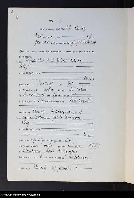 image.from.unit.number "Heirats-Neben-Register Nr 1 - 18 [ Księga małżeństw - wtóropis ]"