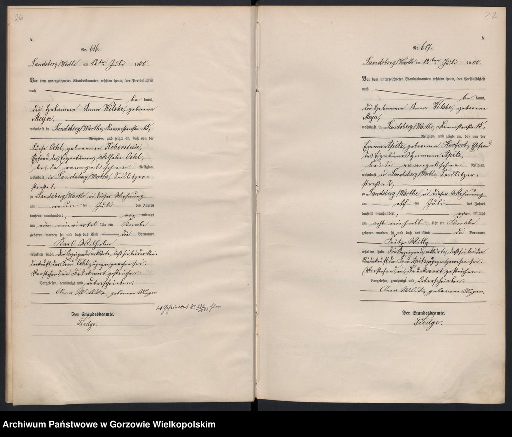 Obraz 17 z jednostki "Geburts Register"