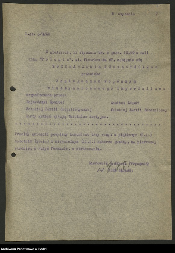 Obraz 3 z jednostki "Komunikaty w sprawie szkolenia międzypartyjnego"