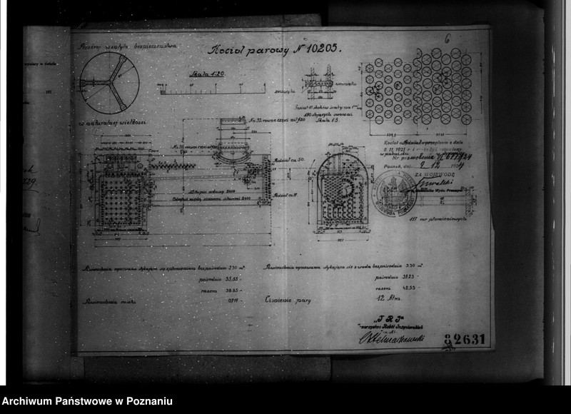Obraz 10 z jednostki "Towarzystwo robót inżynieryjnych "Tri" w Poznaniu nr fabryczny kotła 10205 nr porz. 5515"