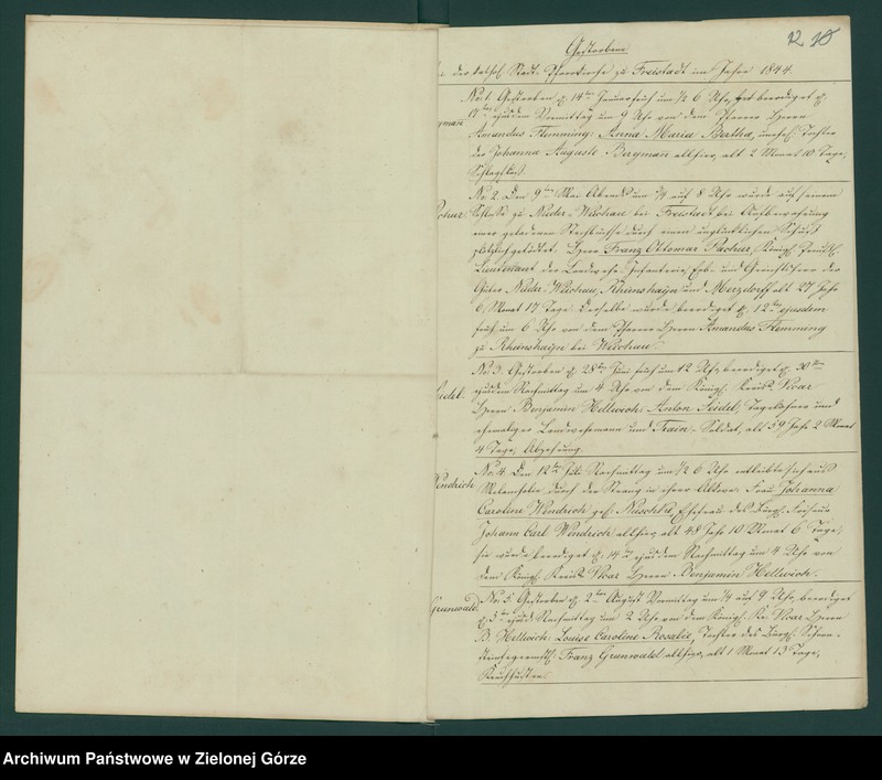 image.from.unit.number "Geboren, Getrauten, Gestorbenen bei der katholische Stadt - Pfarrkirche zu Freistadt"