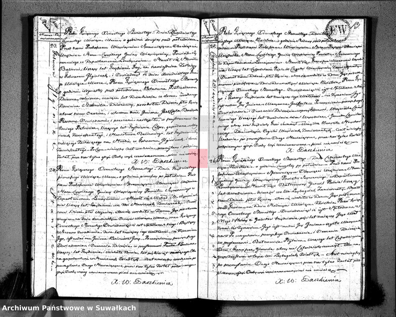 image.from.unit.number "Akta urodzonych gminy wieysieyskiey, powiatu seyneńskiego w departamencie łomżyńskim od 1-go stycznia 1816 roku"