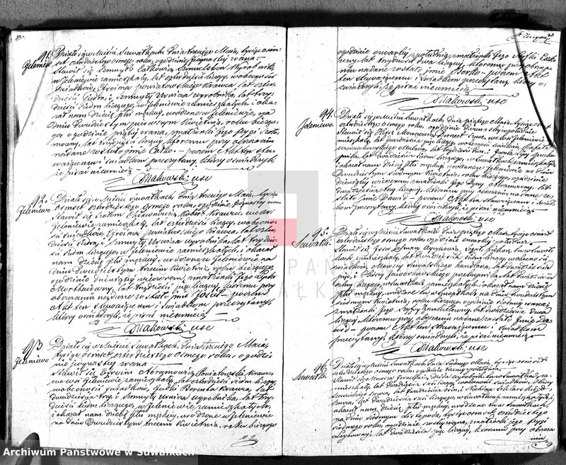 image.from.unit.number "Duplikat. Akta Urzędnika Stanu Cwilnego Wyznań Niechrześcijańskich Okręgu Suwalskiego i Jeleniewskiego Urodzonych, Zaślubionych i Zmarłych na rok 1848"